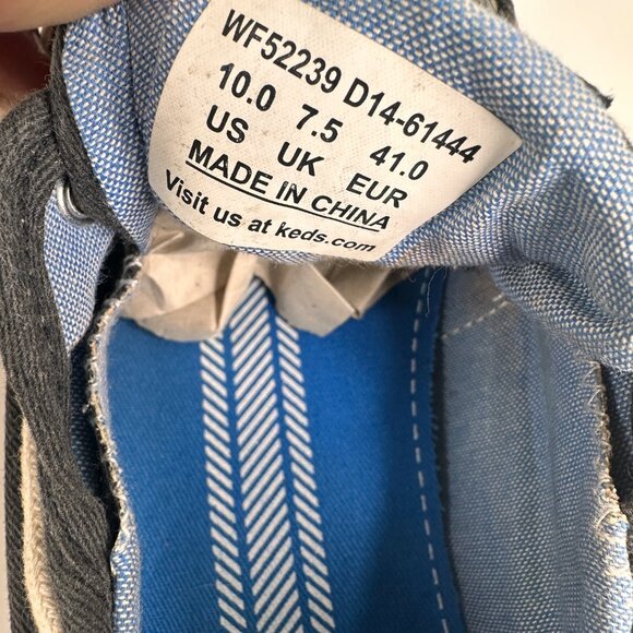 Keds Women's Charcoal Gray Color Canvas Boat Shoes Size 10 - Picture 7 of 8